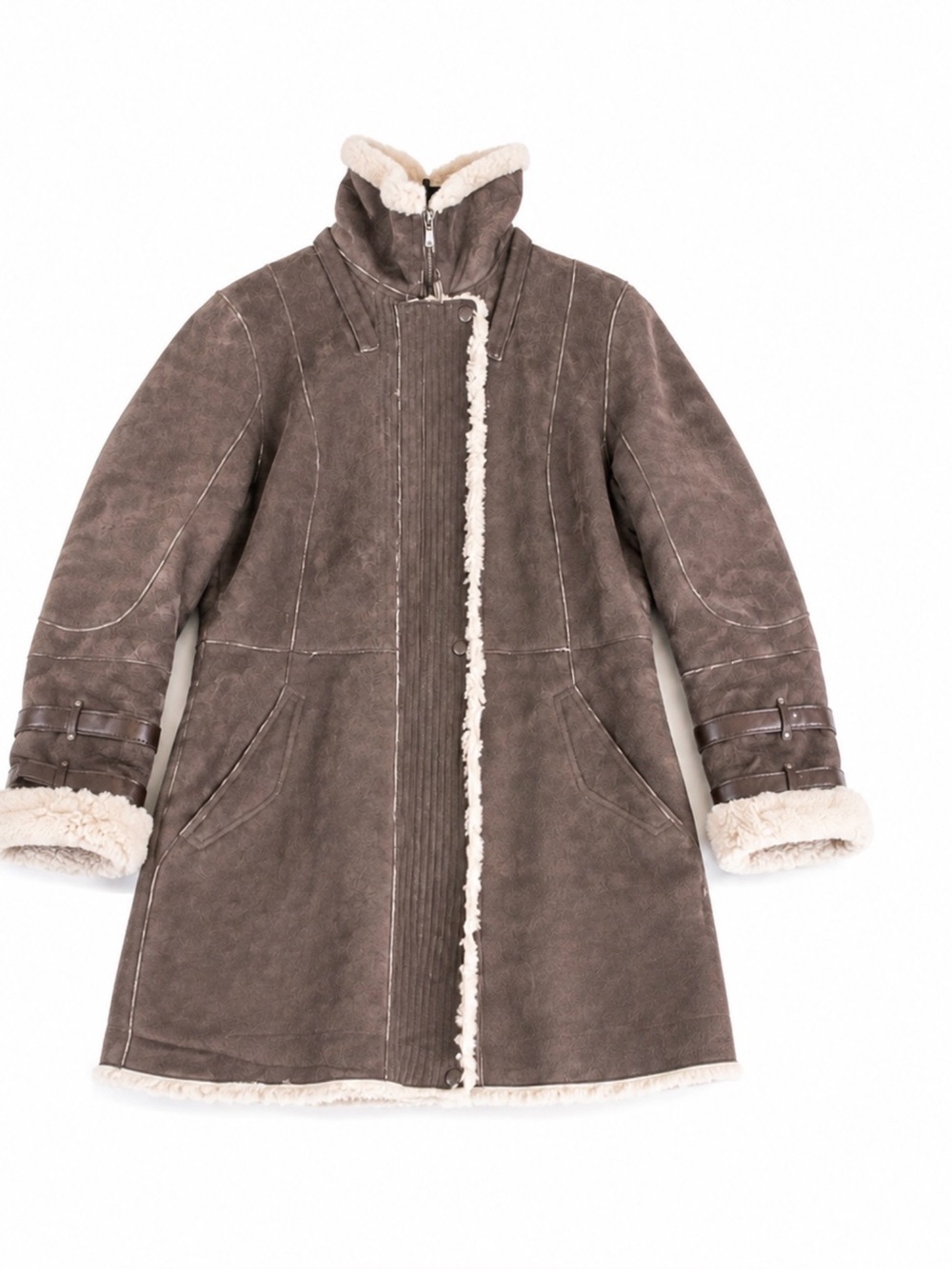 Hide Society Genuine Sheepskin Shearling Coat Size 6